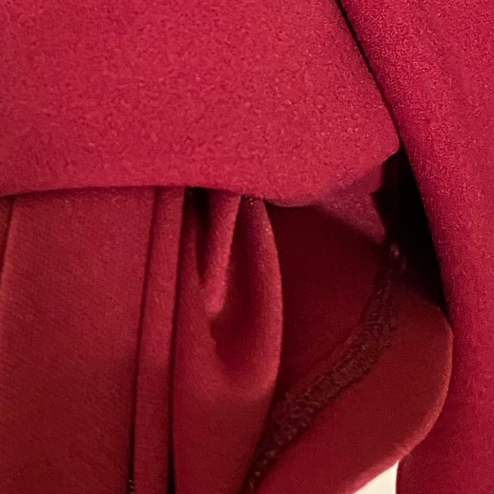 Alexia Amdor Women's Olivia Draped Sheath Dress. Crimson, Knee Length. Size S. - Picture 7 of 10